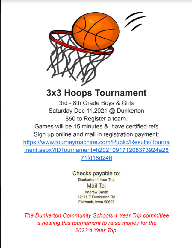 Dunkerton Community School District 3x3 Dunkerton Basketball Tournament