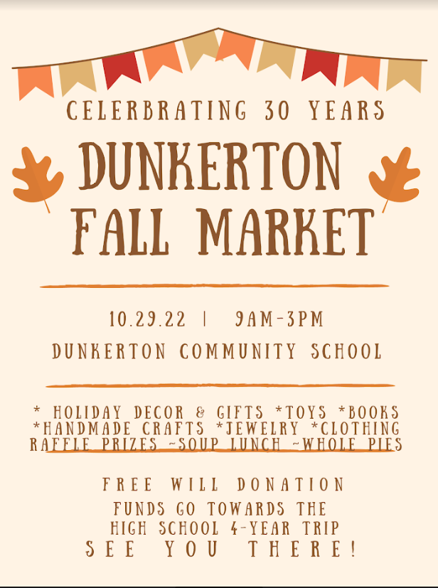 Dunkerton Community School District Dunkerton Fall Market October 29th