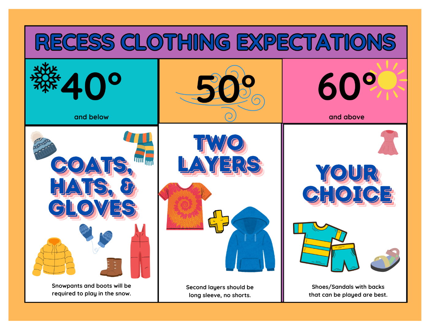 Dunkerton Community School District - Cold Weather Attire Expectations